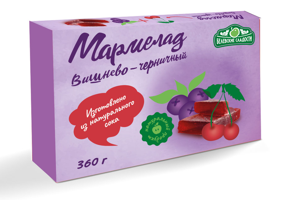  Мармелад  "Вишнево-черничный" белевский 360г   в Александрове