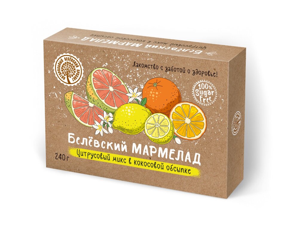 Мармелад белевский на фруктозе 240г "Цитрусовый микс" в Александрове